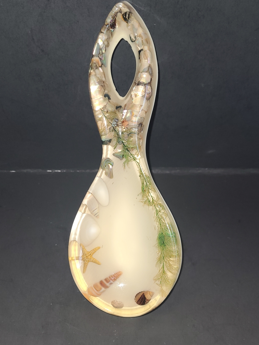 Vintage Lucite Seashell Spoonrest